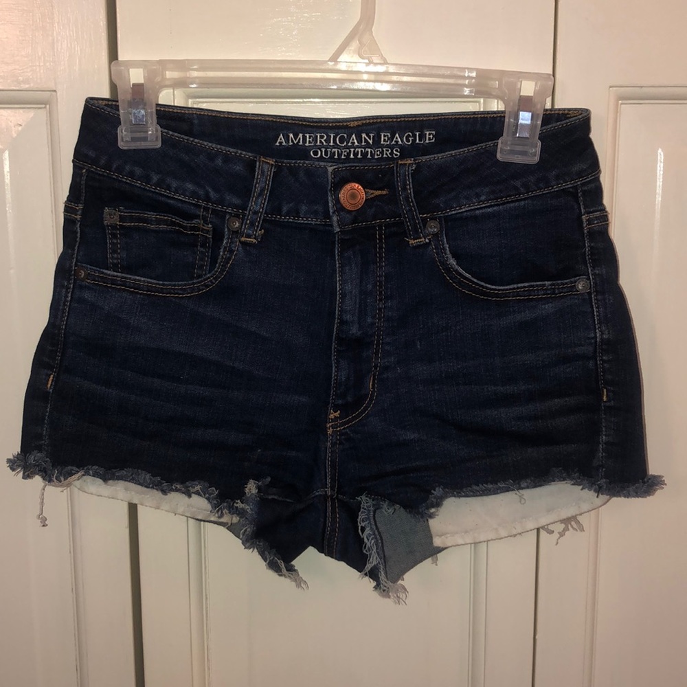high rise jean shorts